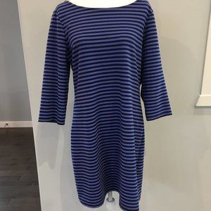 Old Navy ¾ Sleeve Blue & Black Stripe Sheath Dress